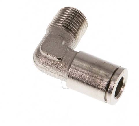 6mm x R1/8'' 90 graden L-verbinding Messing Insteekfitting Buitendraad NBR [2 Stuks]