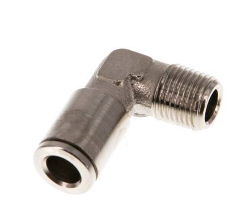 6mm x R1/8'' 90 graden L-verbinding Messing Insteekfitting Buitendraad NBR [2 Stuks]