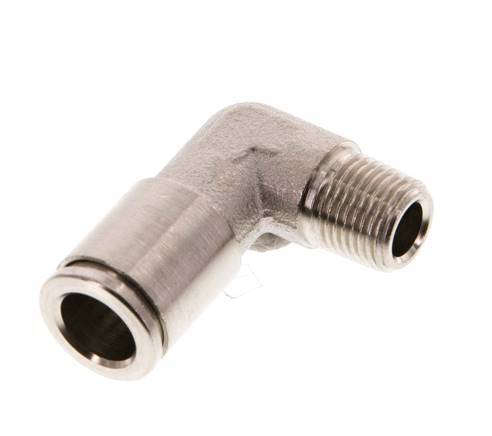 8mm x R1/8'' 90 graden L-verbinding Messing Insteekfitting Buitendraad NBR [2 Stuks]