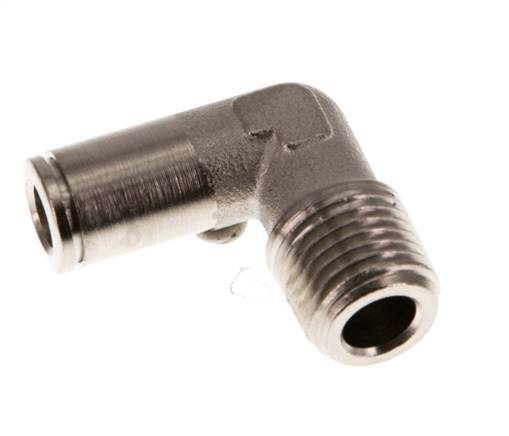 6mm x R1/4'' 90 graden L-verbinding Messing Insteekfitting Buitendraad NBR [2 Stuks]