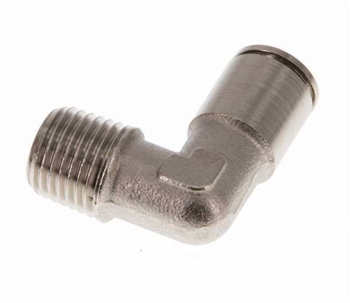 8mm x R1/4'' 90 graden L-verbinding Messing Insteekfitting Buitendraad NBR [2 Stuks]