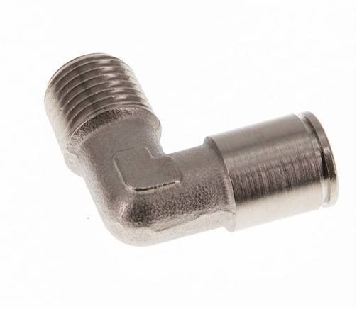 8mm x R1/4'' 90 graden L-verbinding Messing Insteekfitting Buitendraad NBR [2 Stuks]