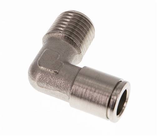 8mm x R1/4'' 90 graden L-verbinding Messing Insteekfitting Buitendraad NBR [2 Stuks]