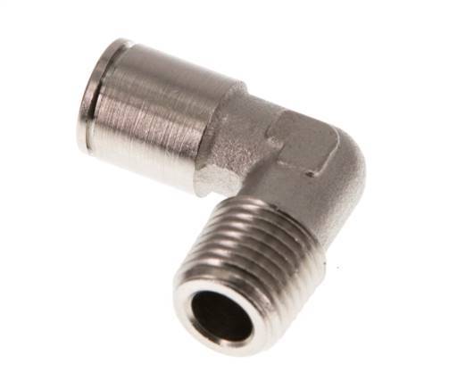 8mm x R1/4'' 90 graden L-verbinding Messing Insteekfitting Buitendraad NBR [2 Stuks]