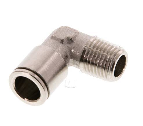 10mm x R1/4'' 90 graden L-verbinding Messing Insteekfitting Buitendraad NBR [2 Stuks]