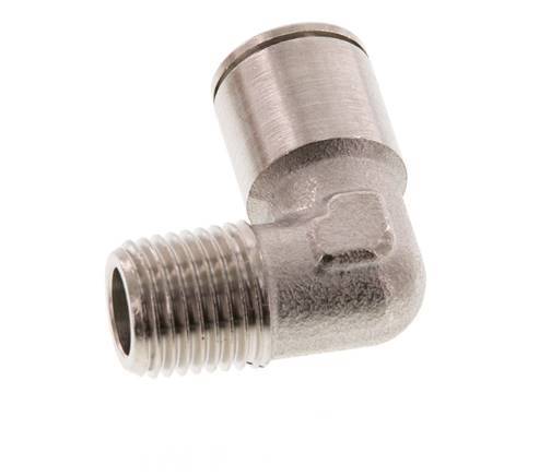 10mm x R1/4'' 90 graden L-verbinding Messing Insteekfitting Buitendraad NBR [2 Stuks]