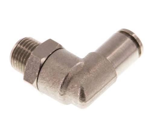 4mm x R1/8'' 90 graden L-verbinding Messing Insteekfitting Buitendraad Draaibaar NBR [2 Stuks]