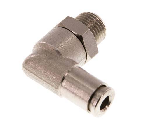 4mm x R1/8'' 90 graden L-verbinding Messing Insteekfitting Buitendraad Draaibaar NBR [2 Stuks]