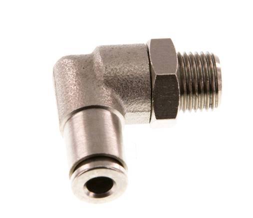 4mm x R1/8'' 90 graden L-verbinding Messing Insteekfitting Buitendraad Draaibaar NBR [2 Stuks]