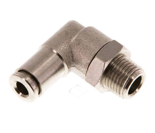 4mm x R1/8'' 90 graden L-verbinding Messing Insteekfitting Buitendraad Draaibaar NBR [2 Stuks]