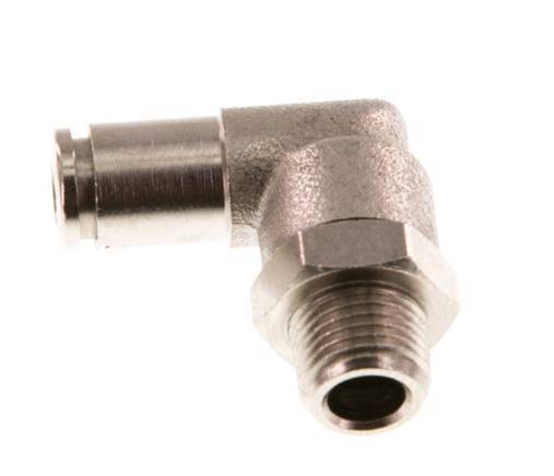 4mm x R1/8'' 90 graden L-verbinding Messing Insteekfitting Buitendraad Draaibaar NBR [2 Stuks]