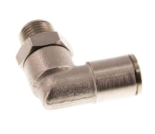6mm x R1/8'' 90 graden L-verbinding Messing Insteekfitting Buitendraad Draaibaar NBR [2 Stuks]