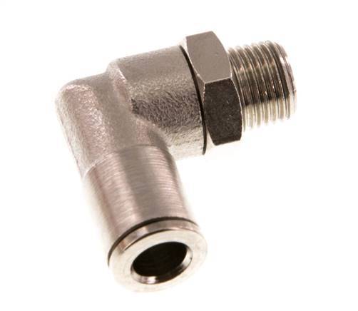 6mm x R1/8'' 90 graden L-verbinding Messing Insteekfitting Buitendraad Draaibaar NBR [2 Stuks]