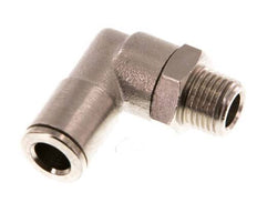 6mm x R1/8'' 90 graden L-verbinding Messing Insteekfitting Buitendraad Draaibaar NBR [2 Stuks]