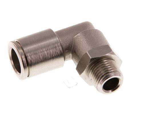 8mm x R1/8'' 90 graden L-verbinding Messing Insteekfitting Buitendraad Draaibaar NBR [2 Stuks]