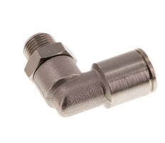 8mm x R1/8'' 90 graden L-verbinding Messing Insteekfitting Buitendraad Draaibaar NBR [2 Stuks]