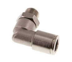 8mm x R1/8'' 90 graden L-verbinding Messing Insteekfitting Buitendraad Draaibaar NBR [2 Stuks]