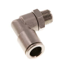 8mm x R1/8'' 90 graden L-verbinding Messing Insteekfitting Buitendraad Draaibaar NBR [2 Stuks]