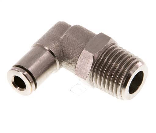 4mm x R1/4'' 90 graden L-verbinding Messing Insteekfitting Buitendraad Draaibaar NBR [2 Stuks]