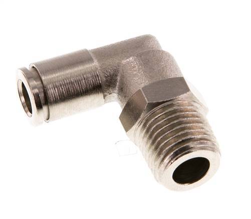 6mm x R1/4'' 90 graden L-verbinding Messing Insteekfitting Buitendraad Draaibaar NBR [2 Stuks]