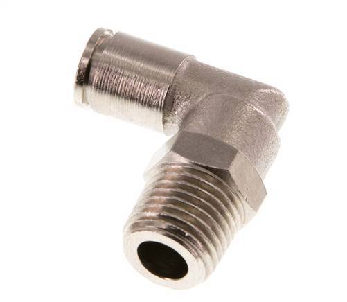 6mm x R1/4'' 90 graden L-verbinding Messing Insteekfitting Buitendraad Draaibaar NBR [2 Stuks]