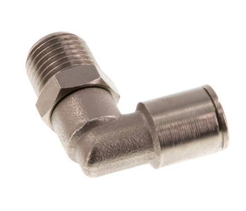 8mm x R1/4'' 90 graden L-verbinding Messing Insteekfitting Buitendraad Draaibaar NBR [2 Stuks]
