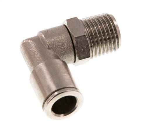 8mm x R1/4'' 90 graden L-verbinding Messing Insteekfitting Buitendraad Draaibaar NBR [2 Stuks]