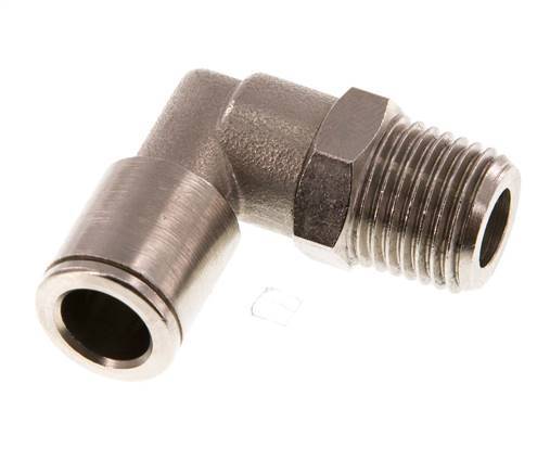 8mm x R1/4'' 90 graden L-verbinding Messing Insteekfitting Buitendraad Draaibaar NBR [2 Stuks]