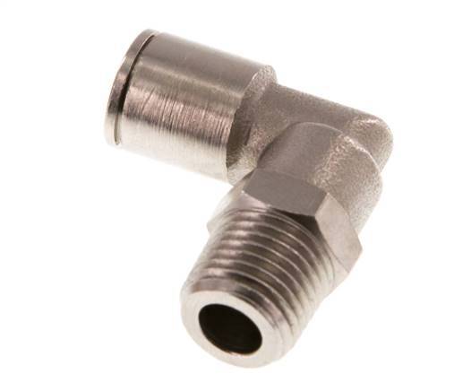 8mm x R1/4'' 90 graden L-verbinding Messing Insteekfitting Buitendraad Draaibaar NBR [2 Stuks]