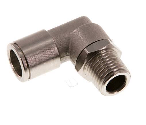 10mm x R1/4'' 90 graden L-verbinding Messing Insteekfitting Buitendraad Draaibaar NBR [2 Stuks]