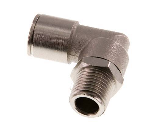10mm x R1/4'' 90 graden L-verbinding Messing Insteekfitting Buitendraad Draaibaar NBR [2 Stuks]