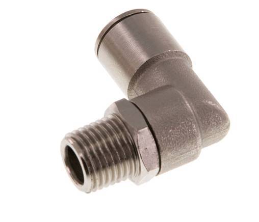 10mm x R1/4'' 90 graden L-verbinding Messing Insteekfitting Buitendraad Draaibaar NBR [2 Stuks]