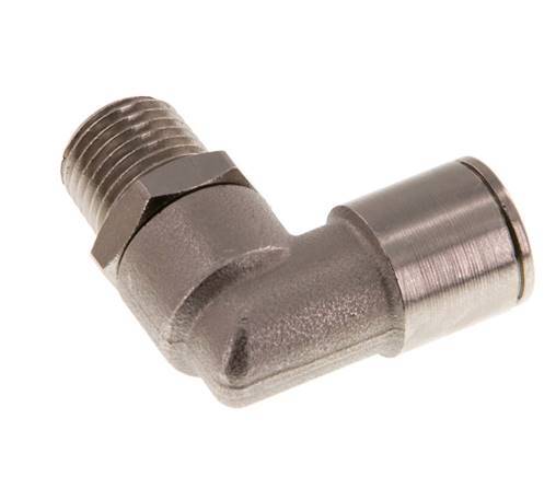 10mm x R1/4'' 90 graden L-verbinding Messing Insteekfitting Buitendraad Draaibaar NBR [2 Stuks]