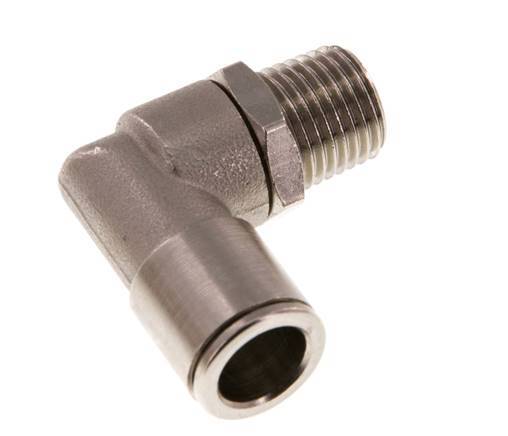 10mm x R1/4'' 90 graden L-verbinding Messing Insteekfitting Buitendraad Draaibaar NBR [2 Stuks]