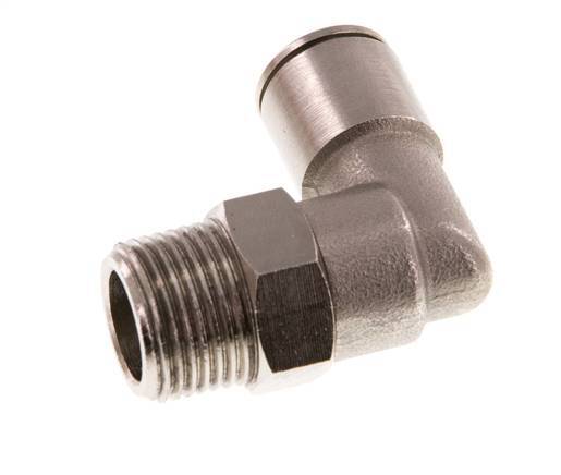 10mm x R3/8'' 90 graden L-verbinding Messing Insteekfitting Buitendraad Draaibaar NBR