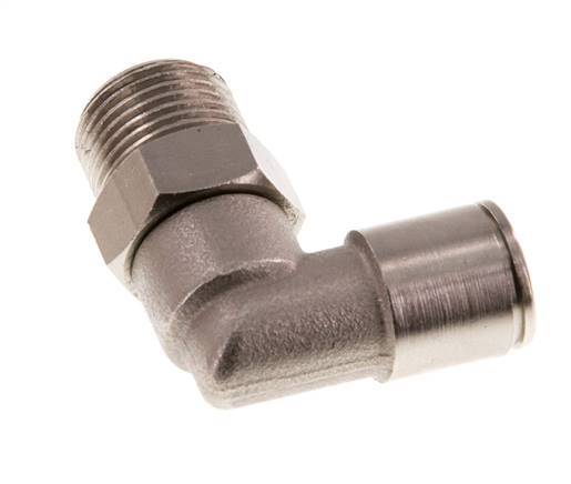 10mm x R3/8'' 90 graden L-verbinding Messing Insteekfitting Buitendraad Draaibaar NBR