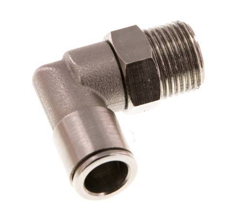 10mm x R3/8'' 90 graden L-verbinding Messing Insteekfitting Buitendraad Draaibaar NBR