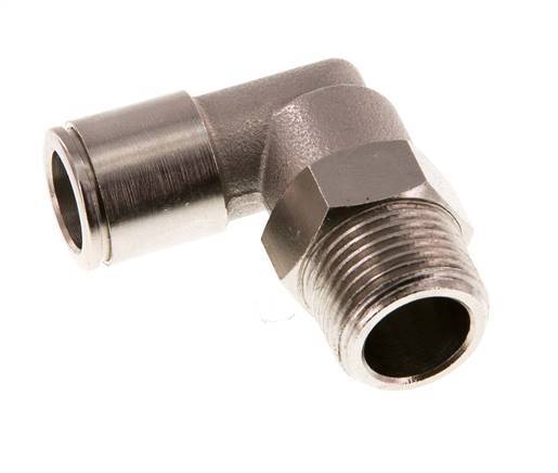 10mm x R3/8'' 90 graden L-verbinding Messing Insteekfitting Buitendraad Draaibaar NBR