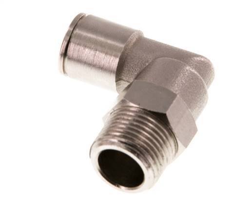 10mm x R3/8'' 90 graden L-verbinding Messing Insteekfitting Buitendraad Draaibaar NBR