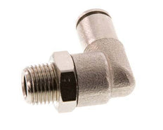 4mm x R1/8'' 90deg Elbow Push-in Fitting with Male Threads Brass FKM Rotatable [2 Pieces]
