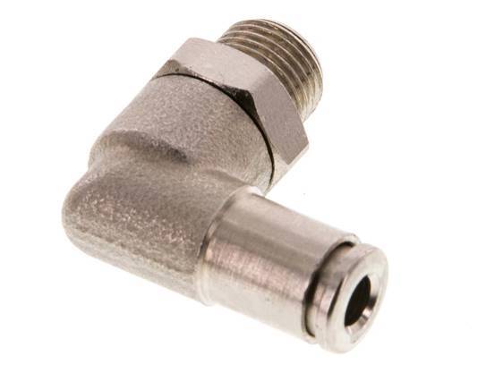 4mm x R1/8'' 90 graden L-verbinding Messing Insteekfitting Buitendraad Draaibaar FKM [2 Stuks]
