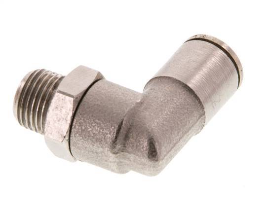 6mm x R1/8'' 90 graden L-verbinding Messing Insteekfitting Buitendraad Draaibaar FKM [2 Stuks]