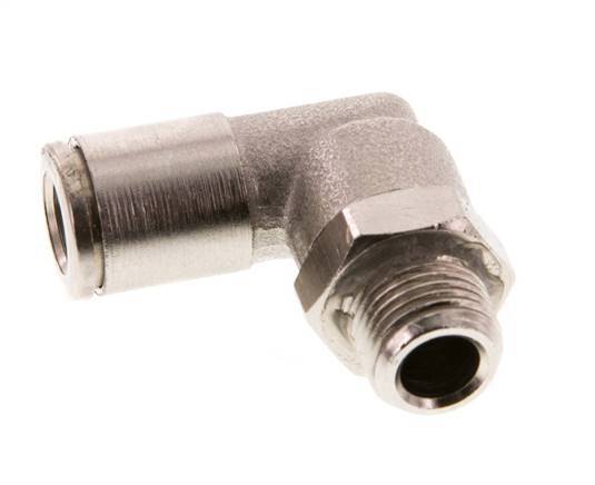 6mm x R1/8'' 90 graden L-verbinding Messing Insteekfitting Buitendraad Draaibaar FKM [2 Stuks]