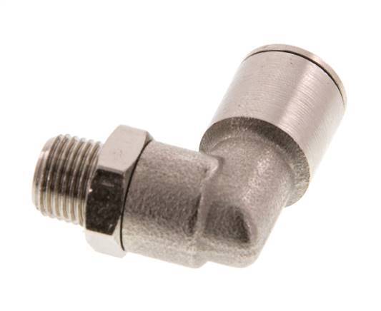 8mm x R1/8'' 90 graden L-verbinding Messing Insteekfitting Buitendraad Draaibaar FKM [2 Stuks]