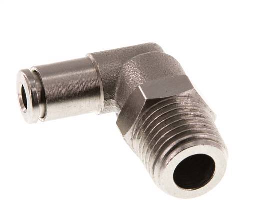 4mm x R1/4'' 90 graden L-verbinding Messing Insteekfitting Buitendraad Draaibaar FKM [2 Stuks]