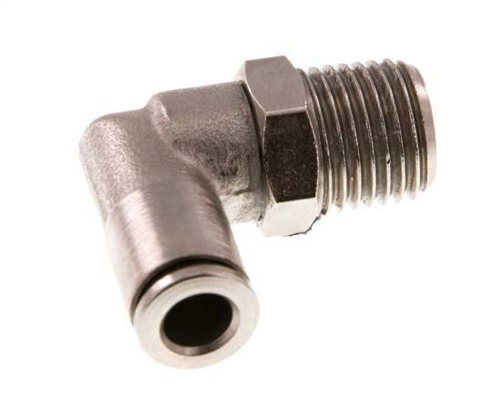 6mm x R1/4'' 90 graden L-verbinding Messing Insteekfitting Buitendraad Draaibaar FKM [2 Stuks]