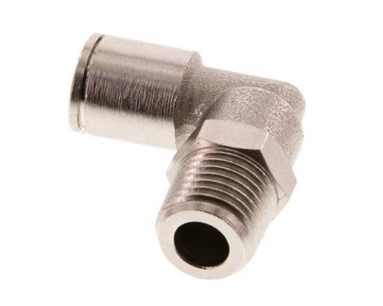 8mm x R1/4'' 90 graden L-verbinding Messing Insteekfitting Buitendraad Draaibaar FKM [2 Stuks]