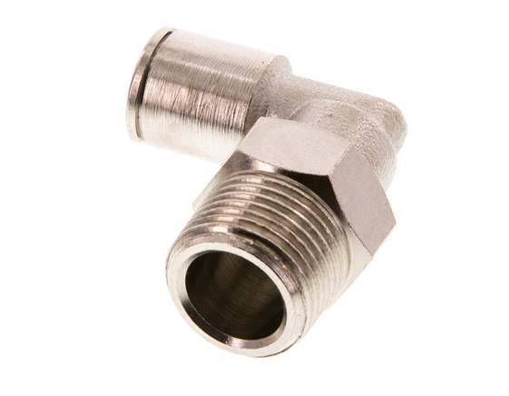 8mm x R3/8'' 90 graden L-verbinding Messing Insteekfitting Buitendraad Draaibaar FKM