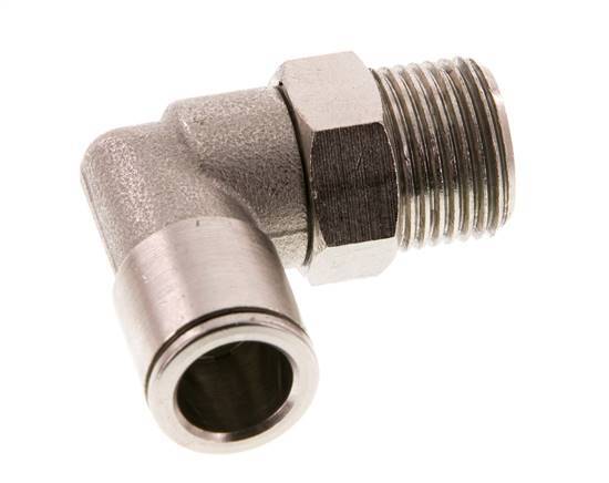 10mm x R3/8'' 90 graden L-verbinding Messing Insteekfitting Buitendraad Draaibaar FKM