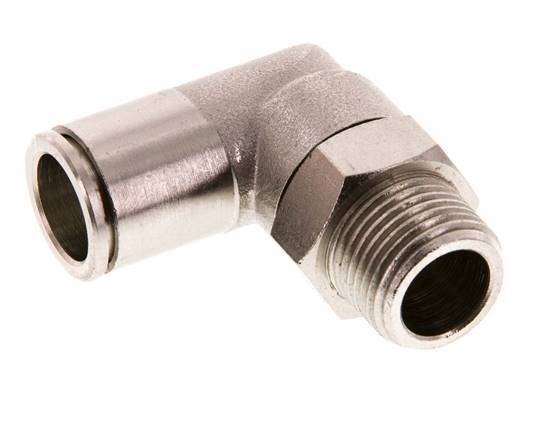 12mm x R3/8'' 90 graden L-verbinding Messing Insteekfitting Buitendraad Draaibaar FKM